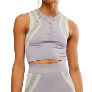 FP Movement by Free People Lavender and Mint Crop Top